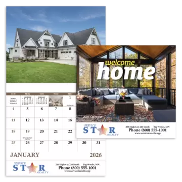 Welcome Home Wall Calendar - Stapled